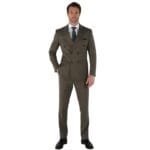 Men's Suit 2 Piece Sage Green Double Breasted Tailored Fit Summer Wedding - Knighthood Store