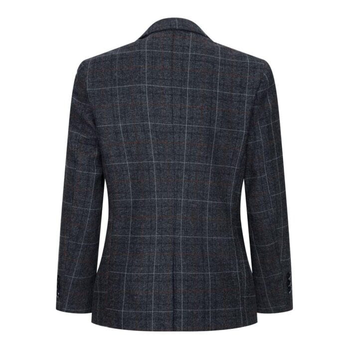 Boys Grey Black 3 Piece Tweed Suit Herringbone Wine Vintage Retro - Knighthood Store