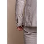 Mens Stone Grey Linen 2 Piece Summer Suit - Knighthood Store