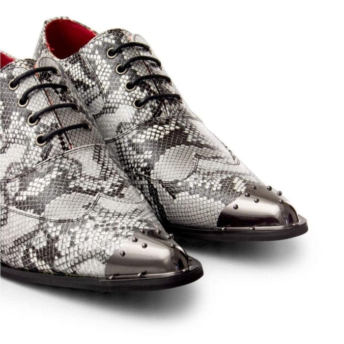Mens Metal Toe Pointed Shoes Suede Leather Patent Laced Cowboy Italian Dancing - Knighthood Store