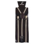 Mens Vintage Check Stripe Trouser Braces Suspenders 1920s Gatsby Peaky Blinders - Knighthood Store