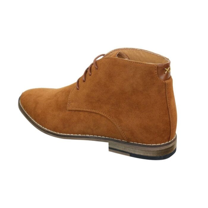 Mens Suede Ankle Boots Chelsea Laced Real Leather Lined Italian Design Smart Casual - Knighthood Store