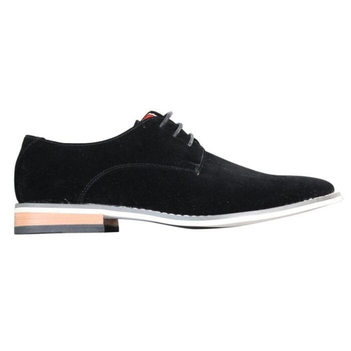 Mens Suede Smart Casual Oxford Shoes Laced Brown Black Blue - Knighthood Store