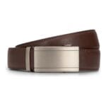 Mens Leather Belt Ratchet Trouser Jeans Dress 35MM Trim to Fit Any Size - Knighthood Store