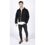 Mens Classic Denim Jacket Jeans Black Stonewash Blue Short Vintage 80s Retro Classic - Knighthood Store