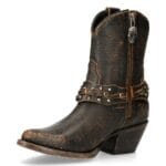 New Rock WSTM005-S2 Brown Leather Cowboy Western Pointed Boots Vintage - Knighthood Store