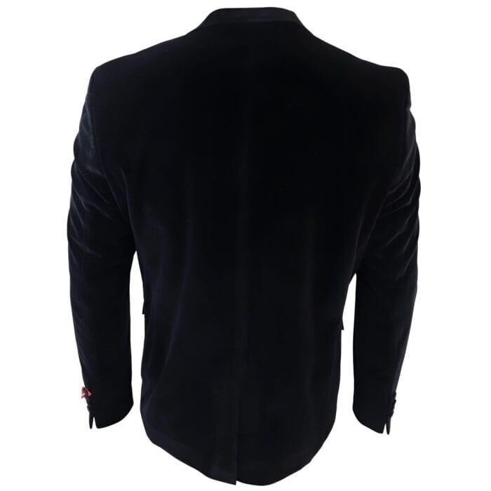 Mens Black Velvet Tuxedo Blazer Satin Peak Lapels Dinner Jacket Wedding Prom Black Tie - Knighthood Store