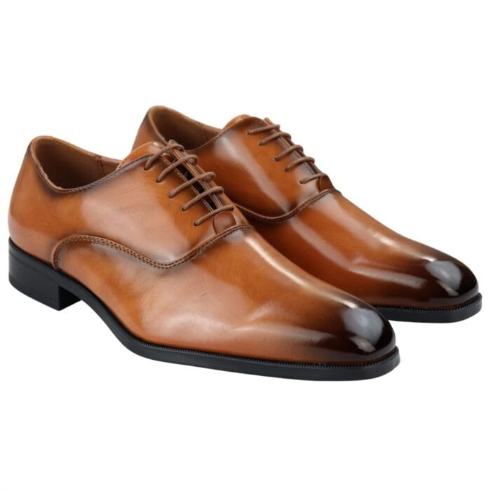 Mens Smart Formal Patent Oxford Shoes Shiny Laced Classic Round Toe Dress - Knighthood Store
