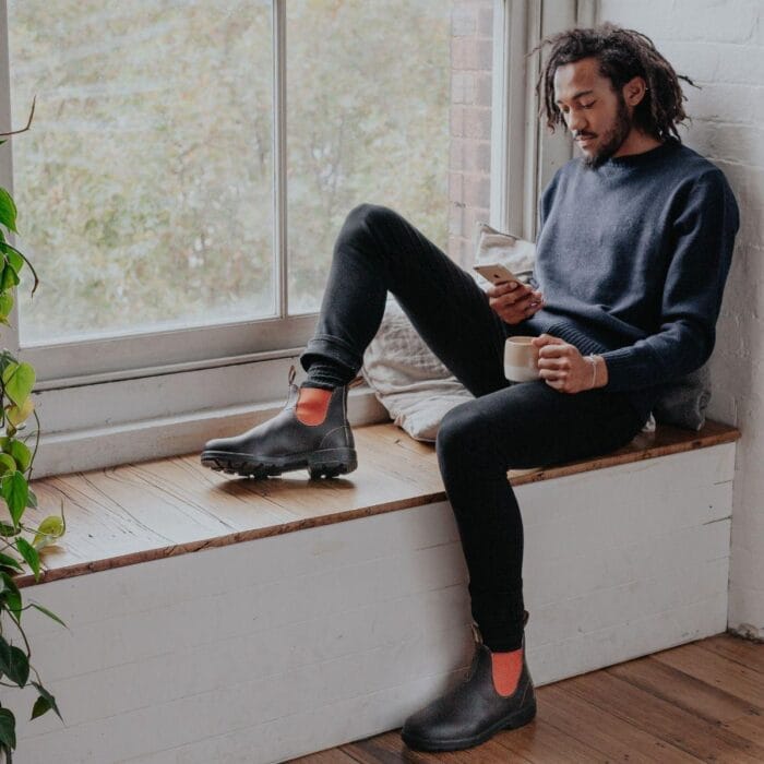 Blundstone 1918 Brown Terracotta Leather Chelsea Boots Slip On Classic Vintage - Knighthood Store