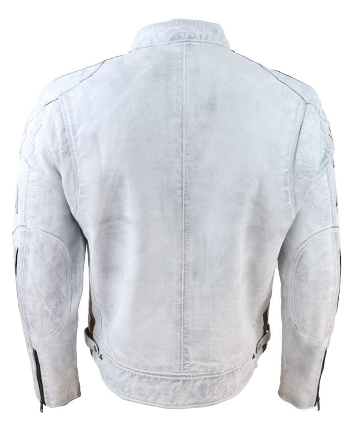 Men's Zipped Biker Leather Jacket | Infinity - Knighthood Store