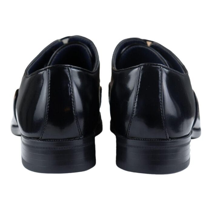 Mens Smart Formal Black Brown Shoes Patent Round Toe VIntage 1920s - Knighthood Store