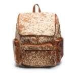 Unisex Rucksack Real Leather Cow Skin Zipped Bag Mens Ladies Carrier - Knighthood Store