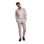 Mens Stone Grey Linen 2 Piece Summer Suit - Knighthood Store