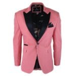 Mens Velvet Blazer Tuxedo Jacket Black Satin Lapel Pastel Blue Pink Green - Knighthood Store