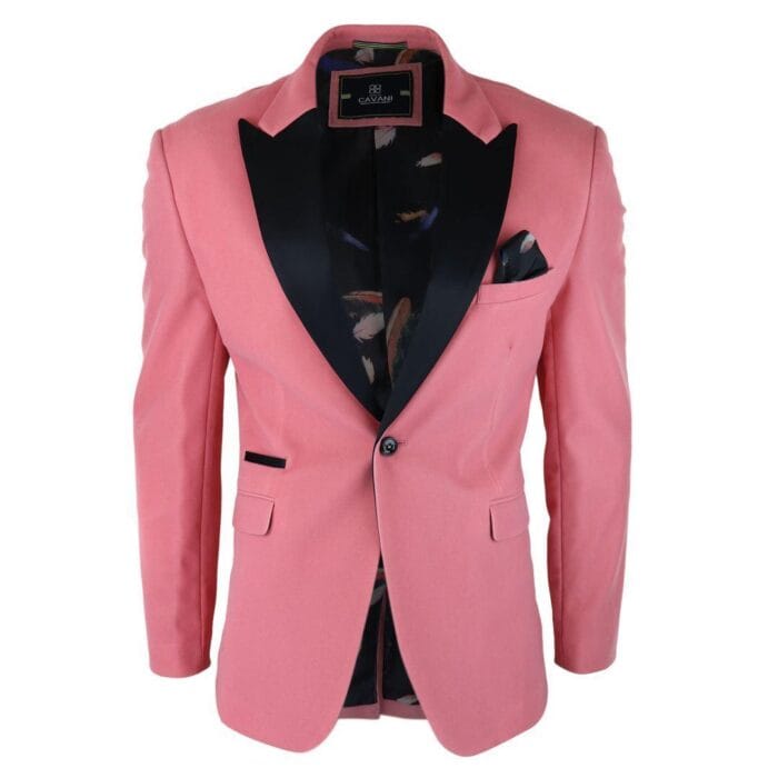Mens Velvet Blazer Tuxedo Jacket Black Satin Lapel Pastel Blue Pink Green - Knighthood Store