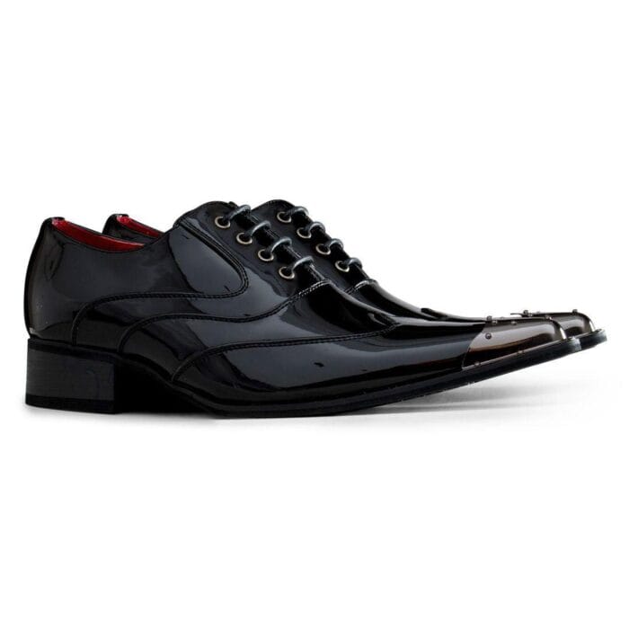 Mens Metal Toe Pointed Shoes Suede Leather Patent Laced Cowboy Italian Dancing - Knighthood Store