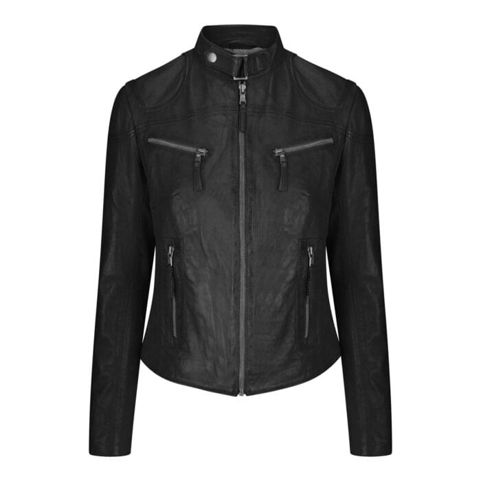 Ladies Real Leather Tan Biker Style Fashion Jacket Size UK 6-20 - Knighthood Store