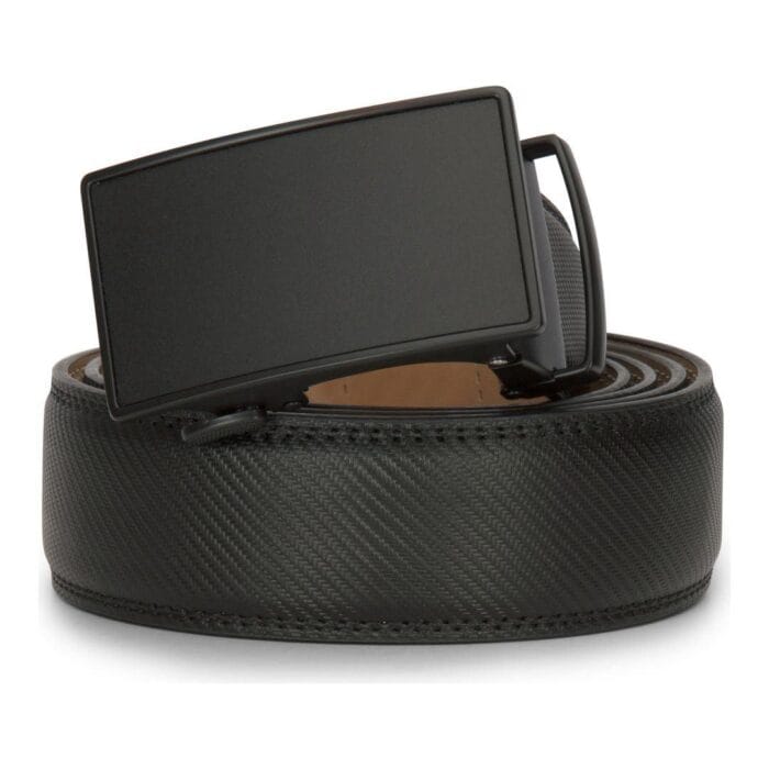 Mens Leather Belt Ratchet Trouser Jeans Dress 35MM Trim to Fit Any Size - Knighthood Store