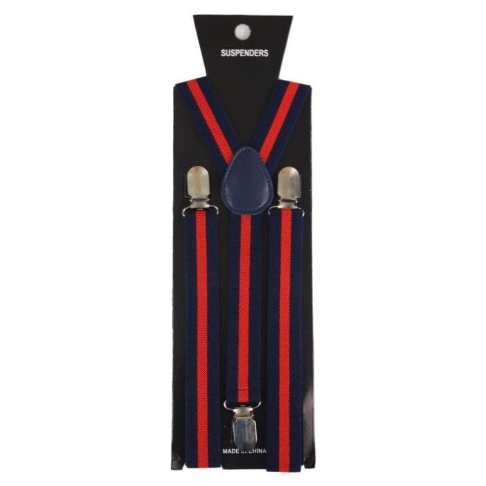 Mens Vintage Check Stripe Trouser Braces Suspenders 1920s Gatsby Peaky Blinders - Knighthood Store
