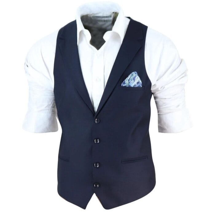 Mens Waistcoat Herringbone Tweed Check 1920s Peaky Blinders Gatsby Vintage - Knighthood Store