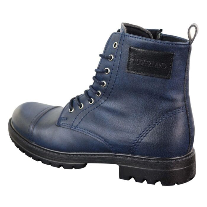 Mens Ankle Boots Military Army Laced Zip Casual Combat Vintage Classic Leather - Knighthood Store