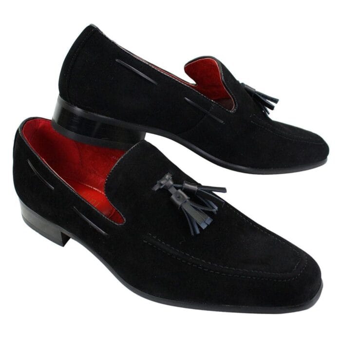 Mens Suede Loafers Driving Shoes Slip On Tassle Design Leather Smart Casual - Knighthood Store