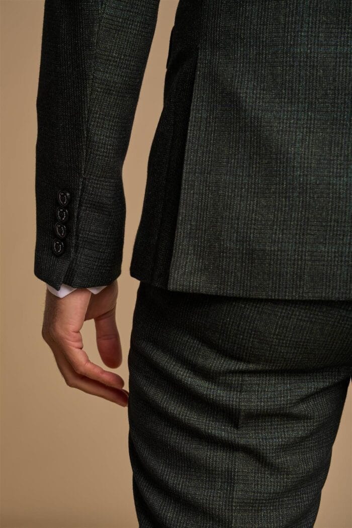 Men's Suit 2 Piece Olive Green Double Breasted Tailored Fit - Knighthood Store