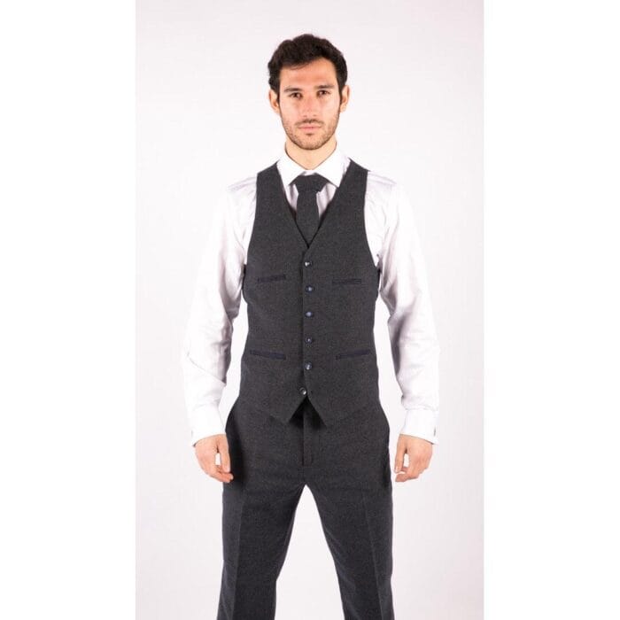 Mens Wool Tweed Suit 3 Piece Authentic 1920s Tailored Fit Classic - Knighthood Store