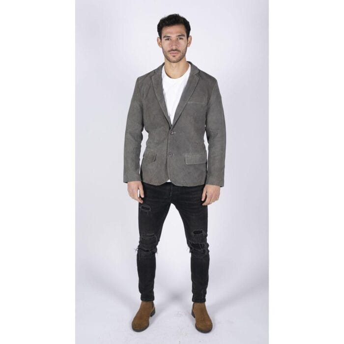 Mens Genuine Suede Blazer Style Jacket Leather Mens Classic VIntage Smart Casual - Knighthood Store