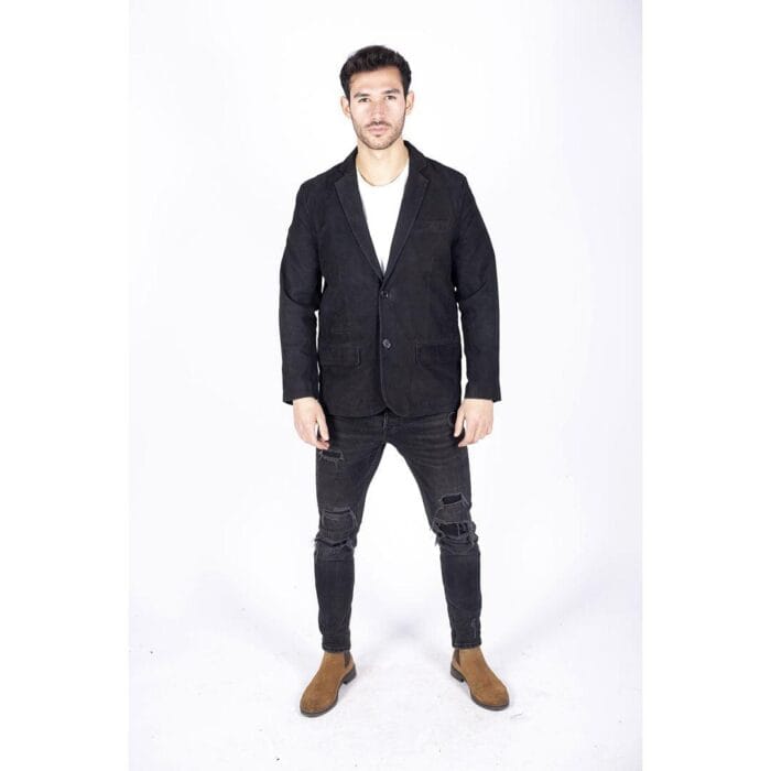 Mens Genuine Suede Blazer Style Jacket Leather Mens Classic VIntage Smart Casual - Knighthood Store
