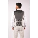 Mens Light Grey Check 3 Piece Suit Double Breasted Waoistcoat Tailored Fit - Knighthood Store