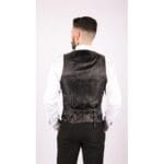 Mens 3 Piece Black Tailored Fit Complete Suit Classic Doorman Morning Funeral - Knighthood Store