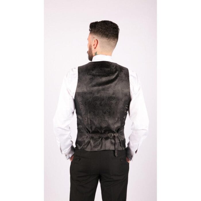 Mens 3 Piece Black Tailored Fit Complete Suit Classic Doorman Morning Funeral - Knighthood Store