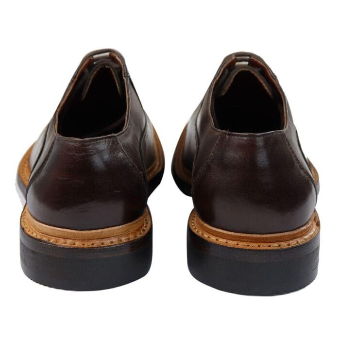 Mens Brogue Oxford Shoes Tan Brown Black Laced Leather Goodyear Welted - Knighthood Store