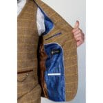Men's Brown Blazer Tweed Herringbone Wool Blend Sport Coat - Knighthood Store