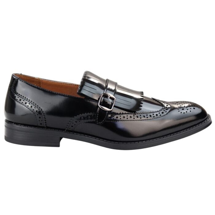 Mens Oxford Monk Shoes Smart Formal Classic Slip On Dress - Knighthood Store