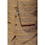 Men's Brown Waistcoat Tweed Herringbone Wool Blend Vest - Knighthood Store