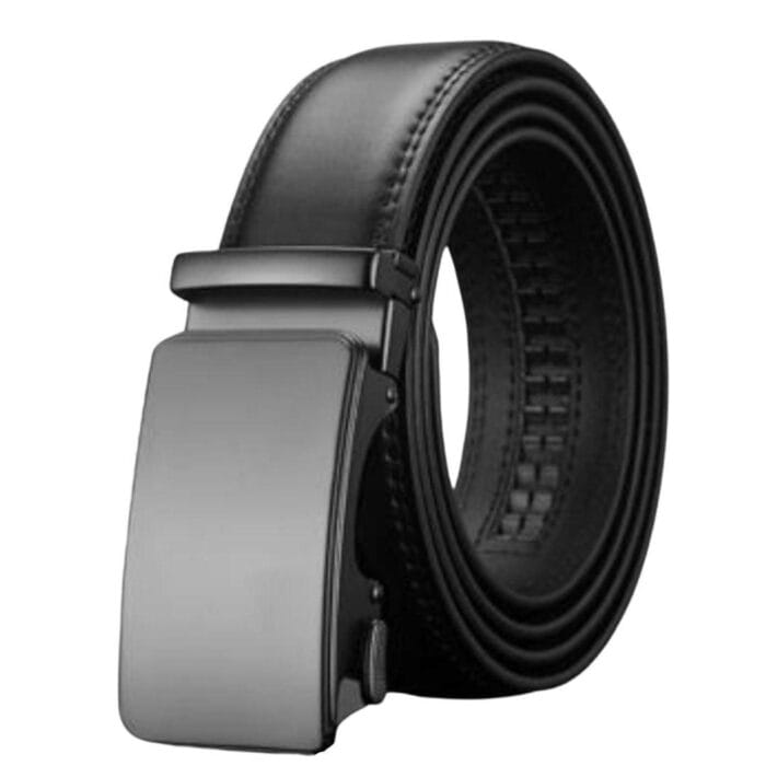 Mens Leather Belt Ratchet Trouser Jeans Dress 35MM Trim to Fit Any Size - Knighthood Store