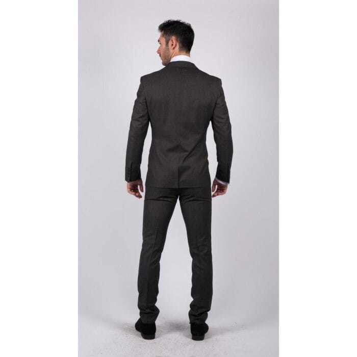 Mens Dark Grey Charcoal 3 Piece Suit Classic Stitch Wedding Summer Prom Classic - Knighthood Store