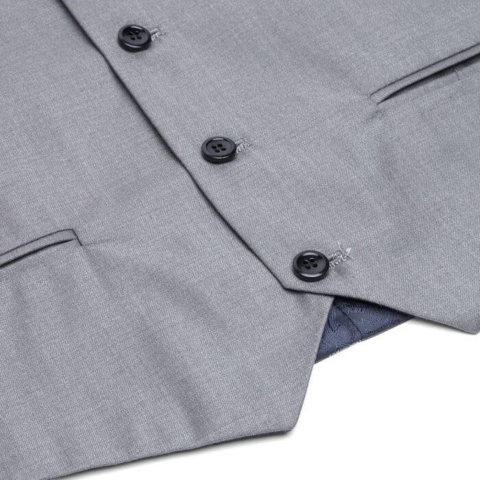 Boys 3 Piece Light Grey Suit Classic Wedding Party Vintage Christening - Knighthood Store