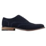 Mens Lace Real Suede Brogues Shoes Gatsby Classic 1920's Blue Brown Vintage - Knighthood Store