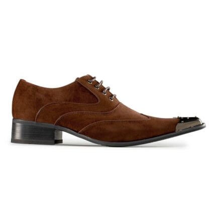 Mens Metal Toe Pointed Shoes Suede Leather Patent Laced Cowboy Italian Dancing - Knighthood Store