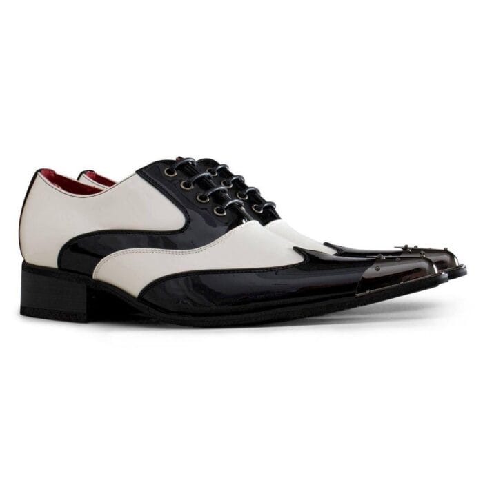 Mens Metal Toe Pointed Shoes Suede Leather Patent Laced Cowboy Italian Dancing - Knighthood Store