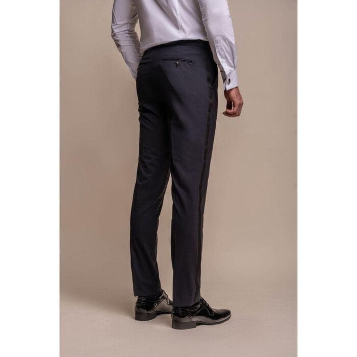 Mens Navy Tuxedo 2 Piece Shawl Collar Suit - Knighthood Store