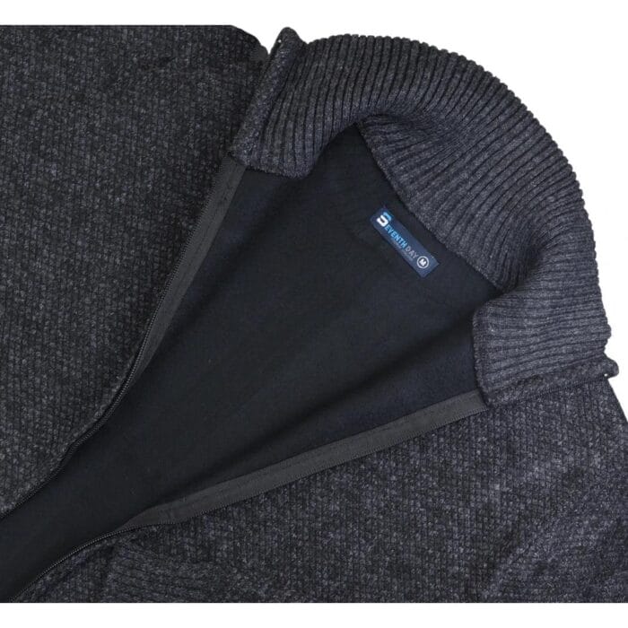 Mens Jumper Jacket Fleece Fur Lined Cardigan Knitted Warm Winter Casual Zipped - Knighthood Store