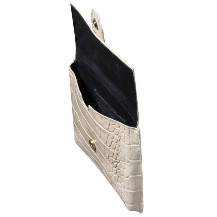 Womens Real Leather Buckle Hide Clutch Shoulder Bag Metal Chain Cross Body - Knighthood Store