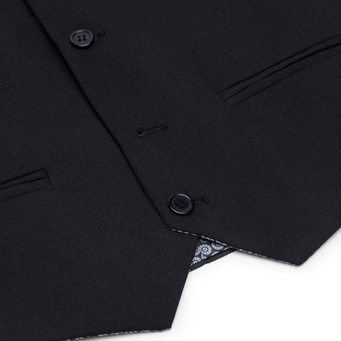 Boys 3 Piece Black Tailored Fit Complete Suit Classic Wedding Mourning Funeral - Knighthood Store