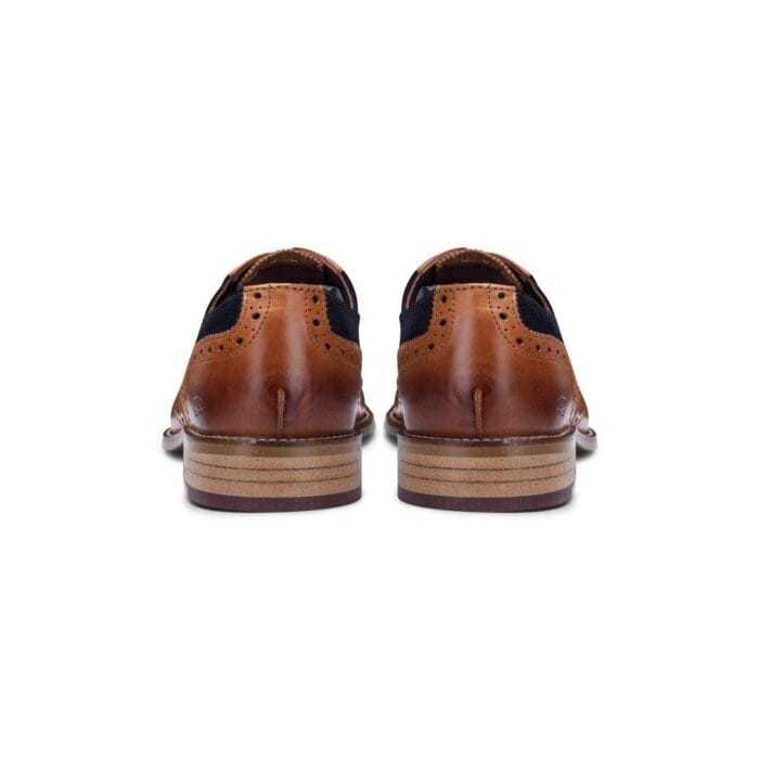 Mens Real Leather Shoes Brogues 1920s Suede Tweed Laced Smart Formal - Knighthood Store