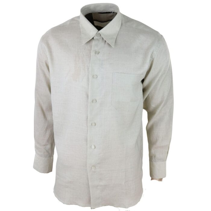 Mens Linen Summer Shirt Breathable Fabric Classic Full Sleeve - Knighthood Store