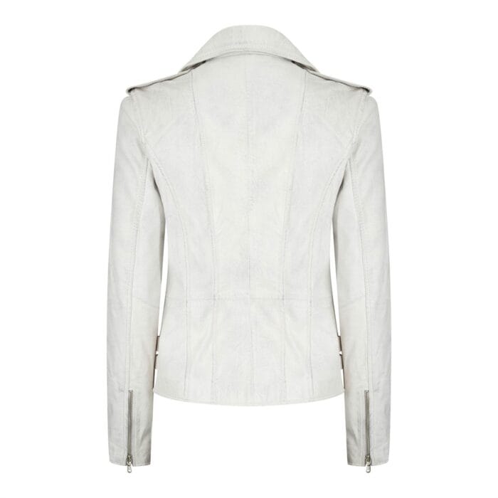Womens Ladies Real Soft Leather Racing Style Biker Jacket - Knighthood Store